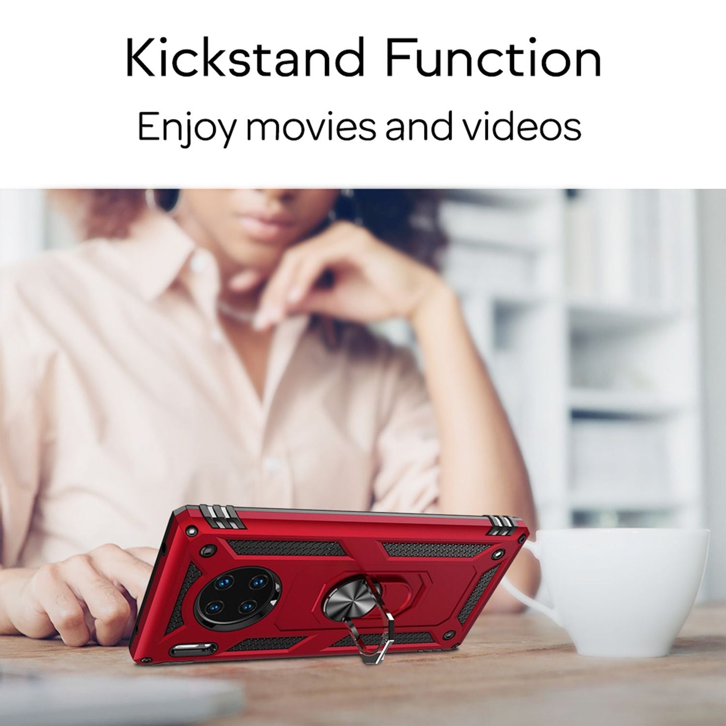 NALIA Ring símahulstur fyrir Huawei Mate 30 Pro / Mate 30 Pro 5G höggþolið hulstur
