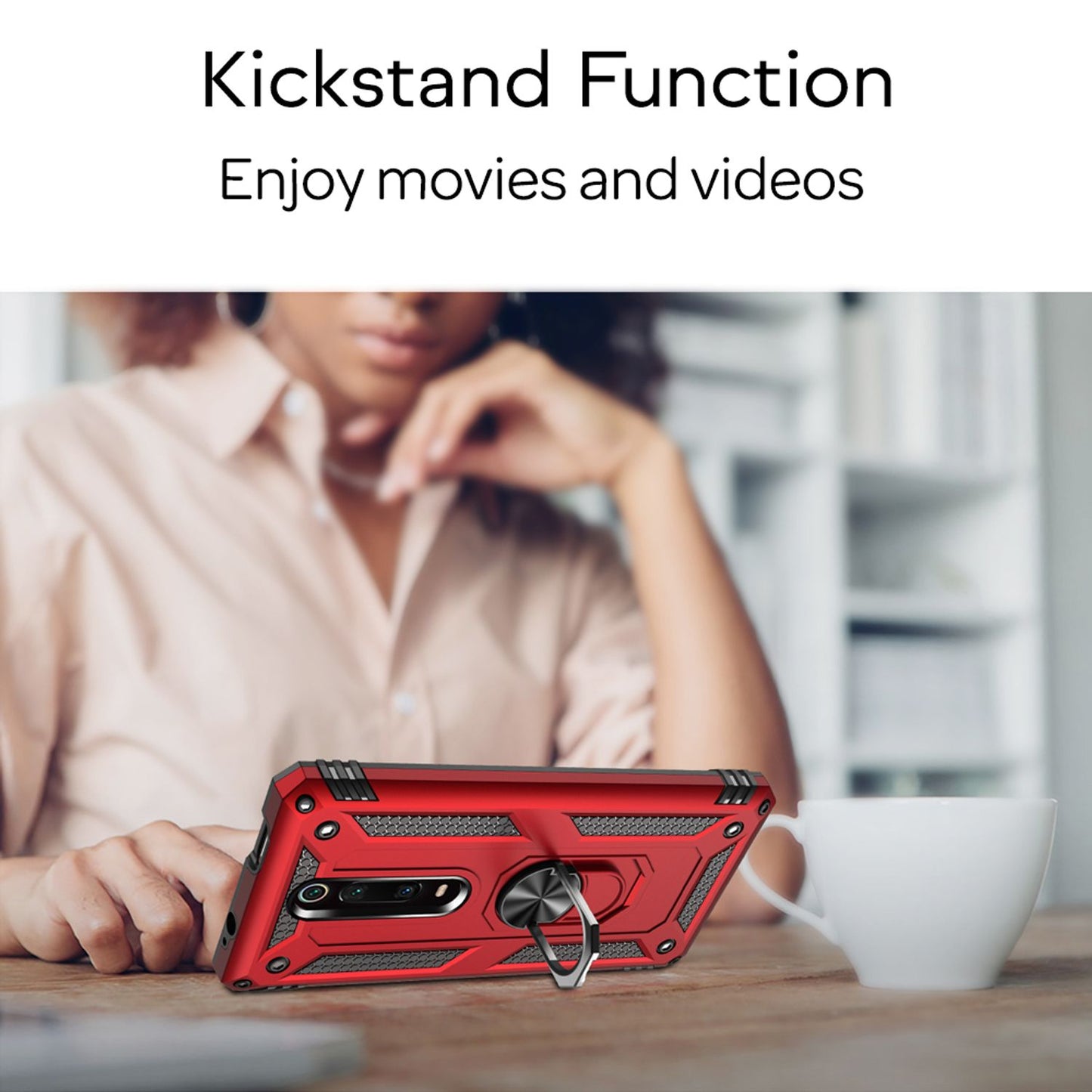 NALIA Ring Case for Xiaomi Mi 9T / 9T Pro, Shockproof Phone Case with Holder