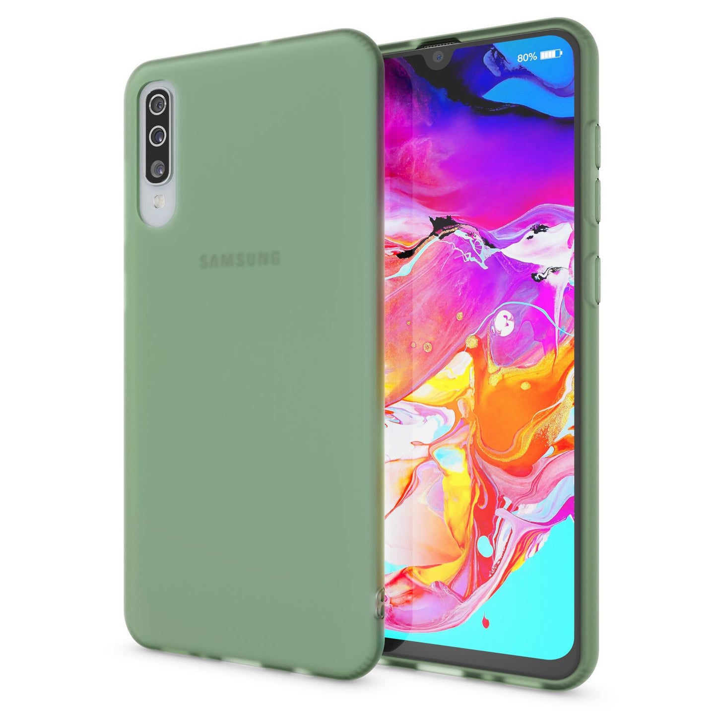 NALIA farsímahulstur fyrir Samsung Galaxy A50, þunnt verndandi hulstur með stuðara og veski