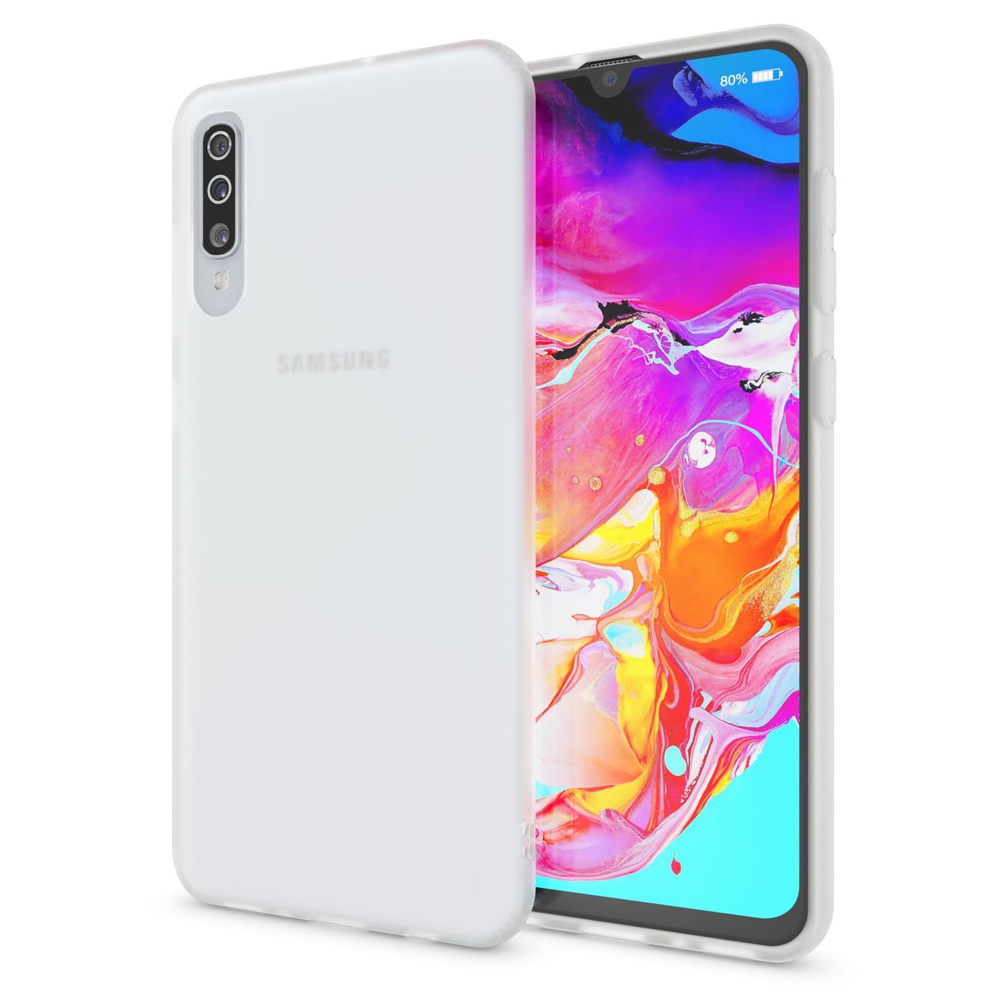 NALIA farsímahulstur fyrir Samsung Galaxy A70, þunnt verndandi hulstur með stuðara og veski
