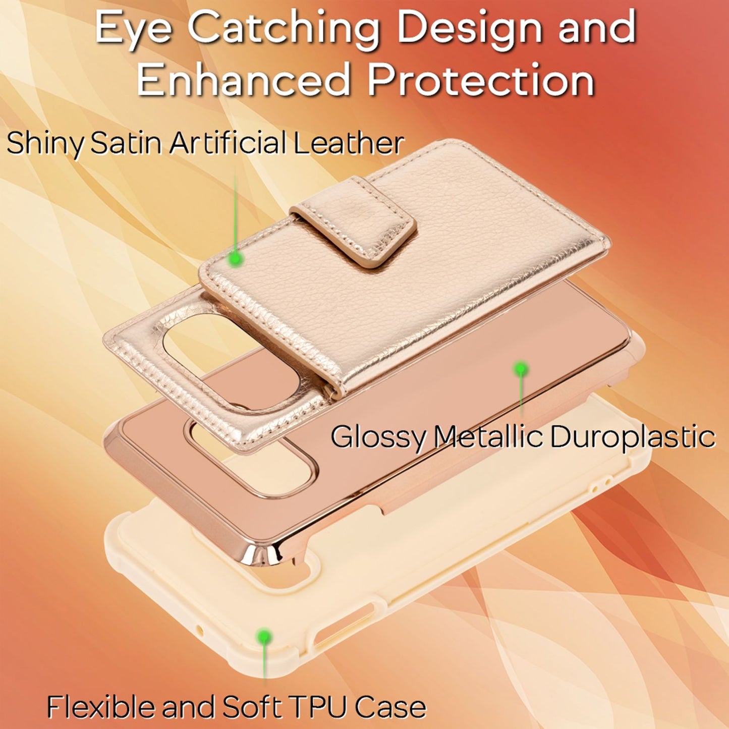 NALIA Protective Phone Case for Samsung Galaxy S10e Mirror Faux Leather Case Phone Bag