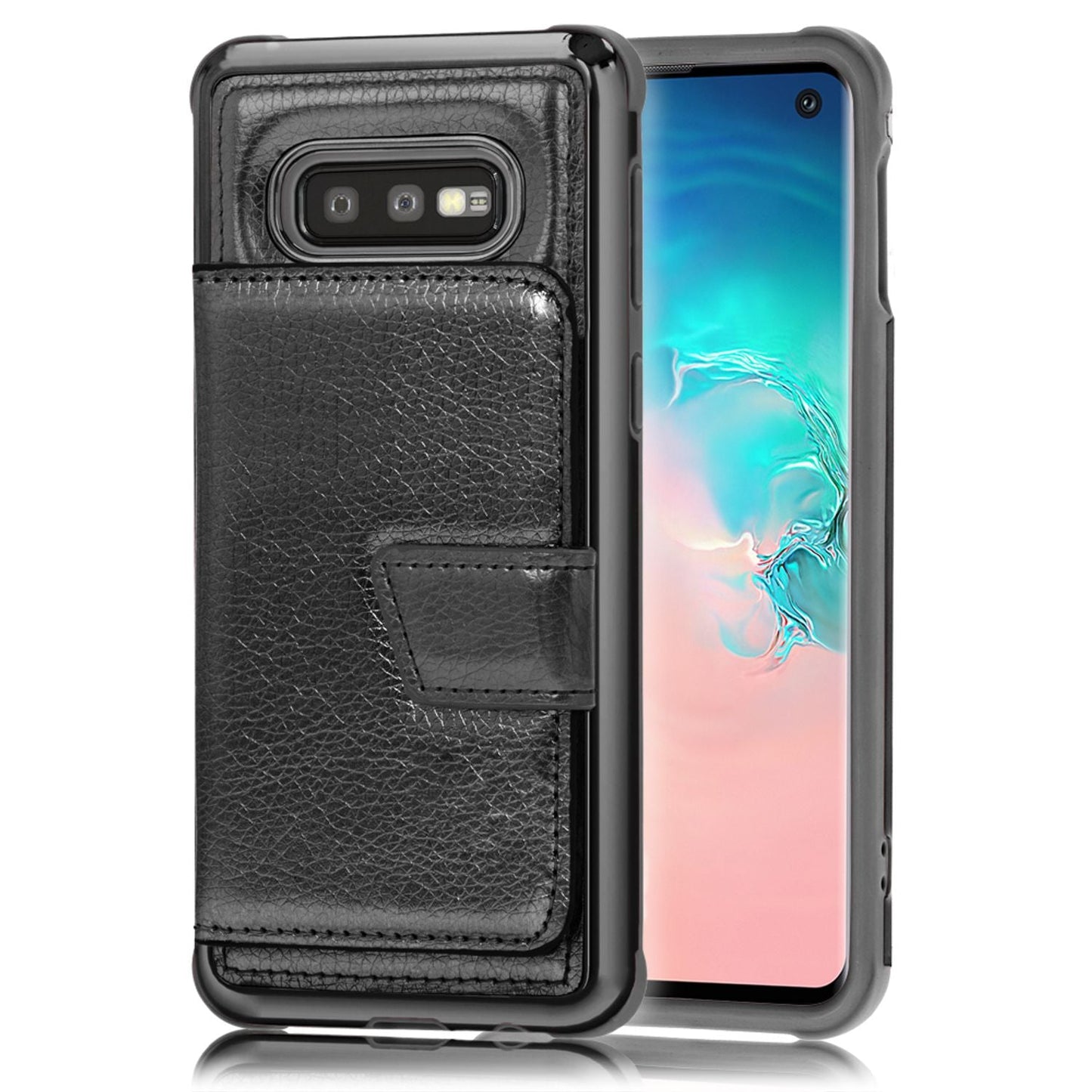 NALIA Protective Phone Case for Samsung Galaxy S10e Mirror Faux Leather Case Phone Bag