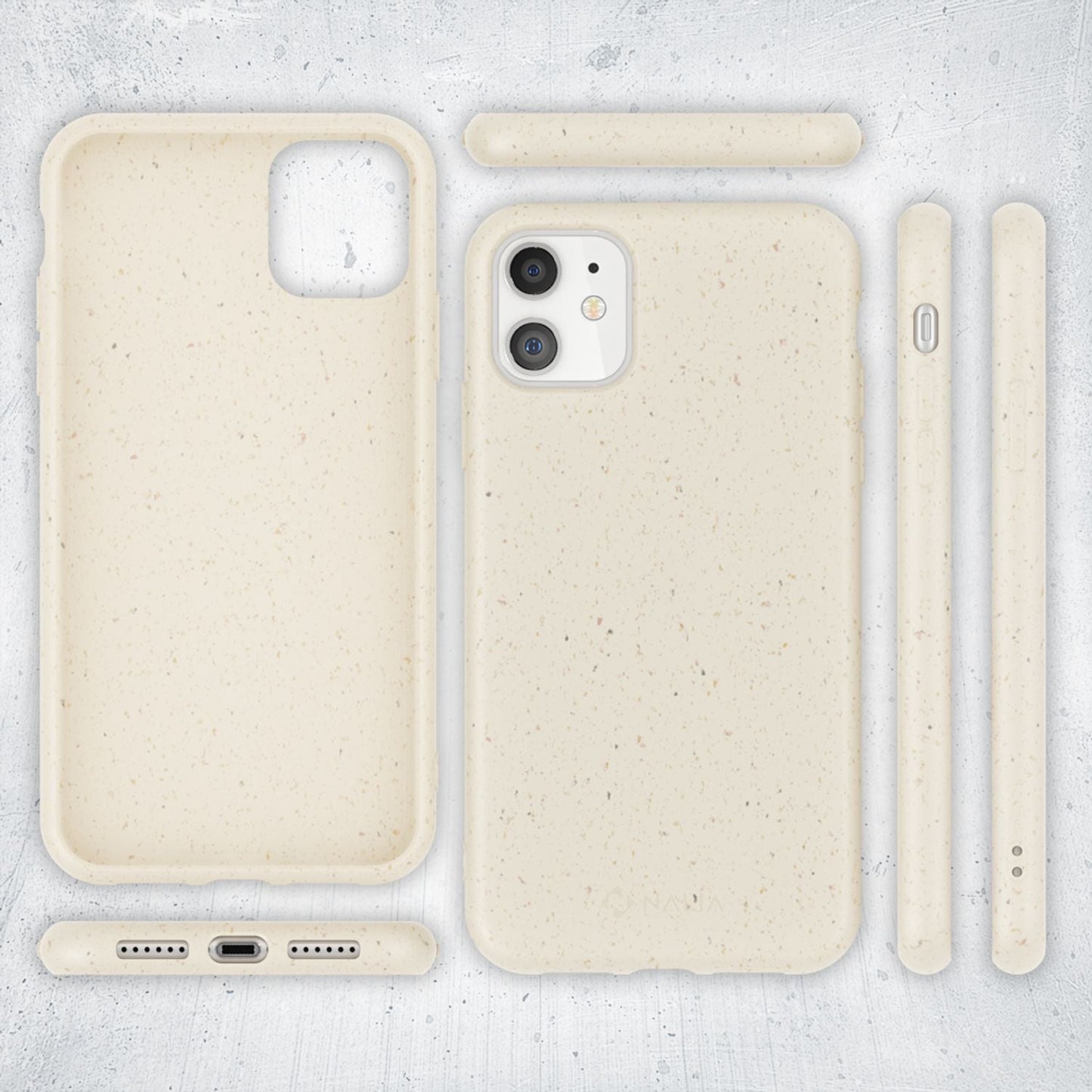 NALIA lífrænt símahulstur fyrir iPhone 11, sjálfbært, niðurbrjótanlegt, vegan umhverfisvænt hulstur