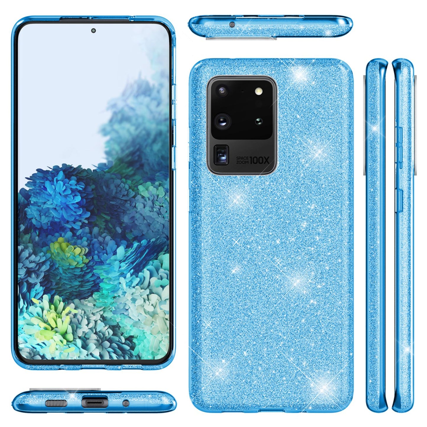 NALIA Glitter Case for Samsung Galaxy S20 Ultra, Diamond Protective Bumper Case