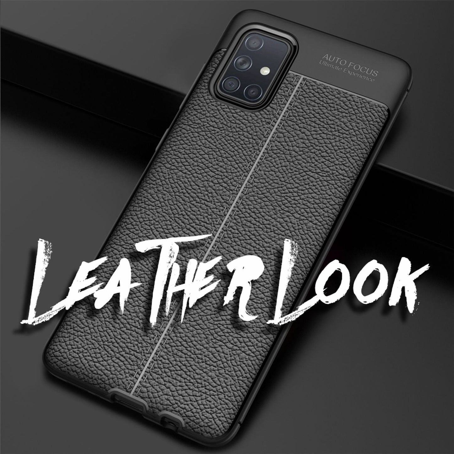 NALIA Design Case für Samsung Galaxy A51 Hülle, Leder Optik Stylische Handyhülle
