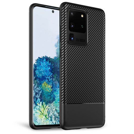 NALIA Carbon Case for Samsung Galaxy S20 Ultra, Silicone Phone Case Protective Cover