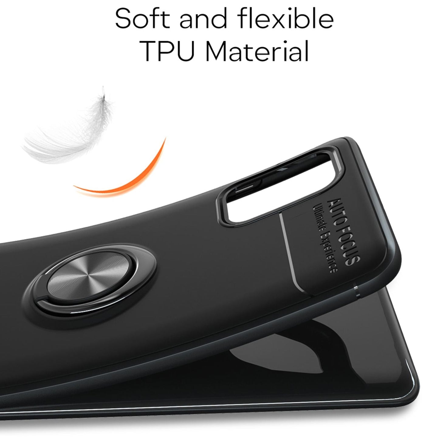 NALIA 360° Ring Phone Case for Samsung Galaxy A71, Robust Silicone Phone Protective Case