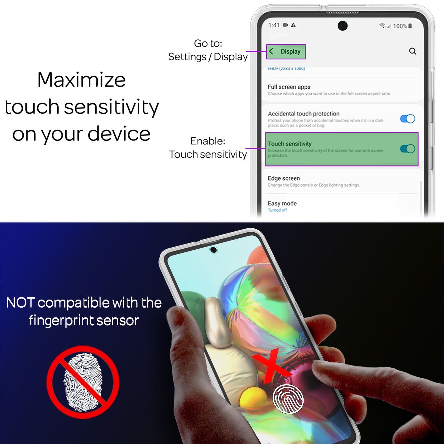 NALIA 360 Degree Phone Case for Samsung Galaxy A71, Full Cover All-Around Bumper Case