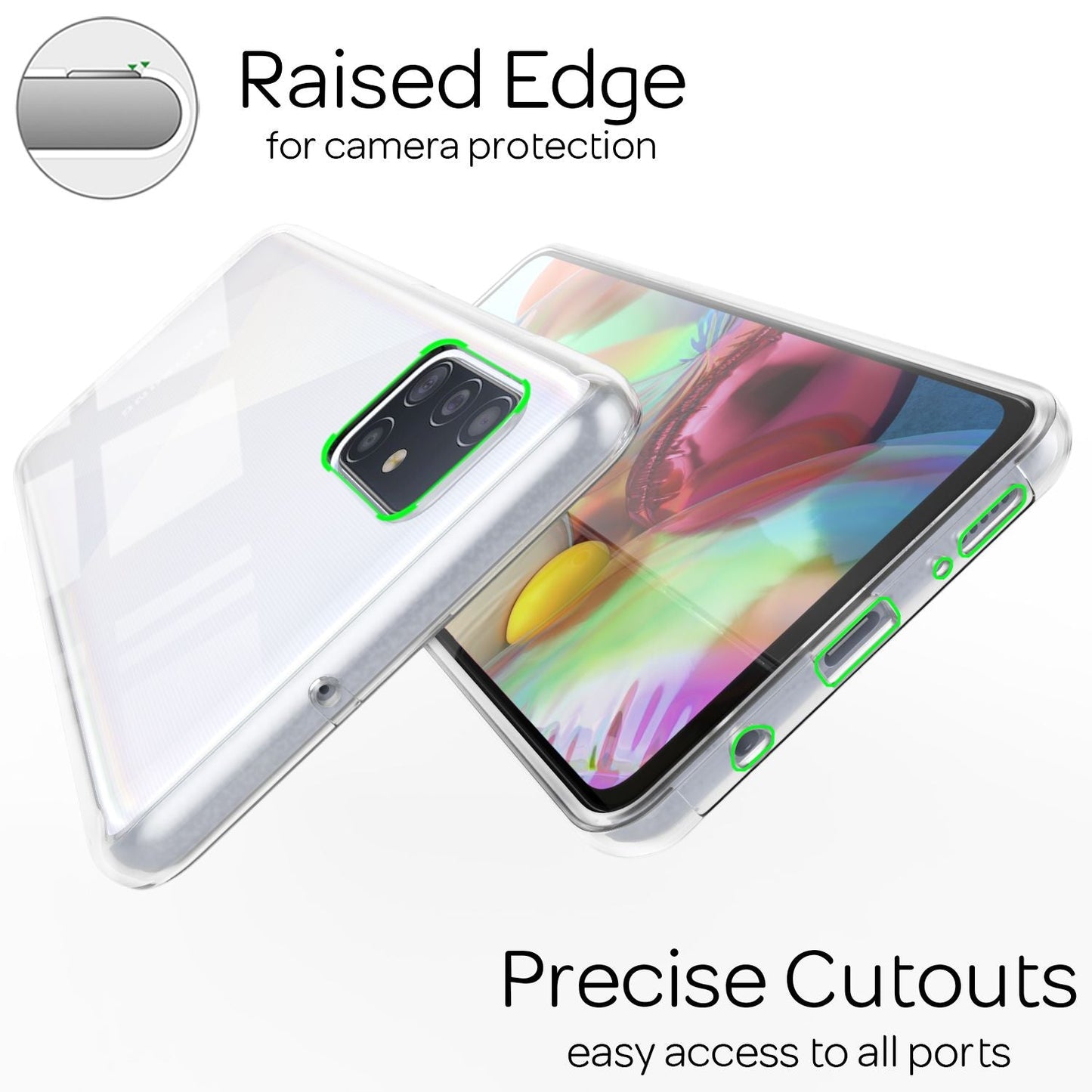 NALIA 360 Degree Phone Case for Samsung Galaxy A71, Full Cover All-Around Bumper Case