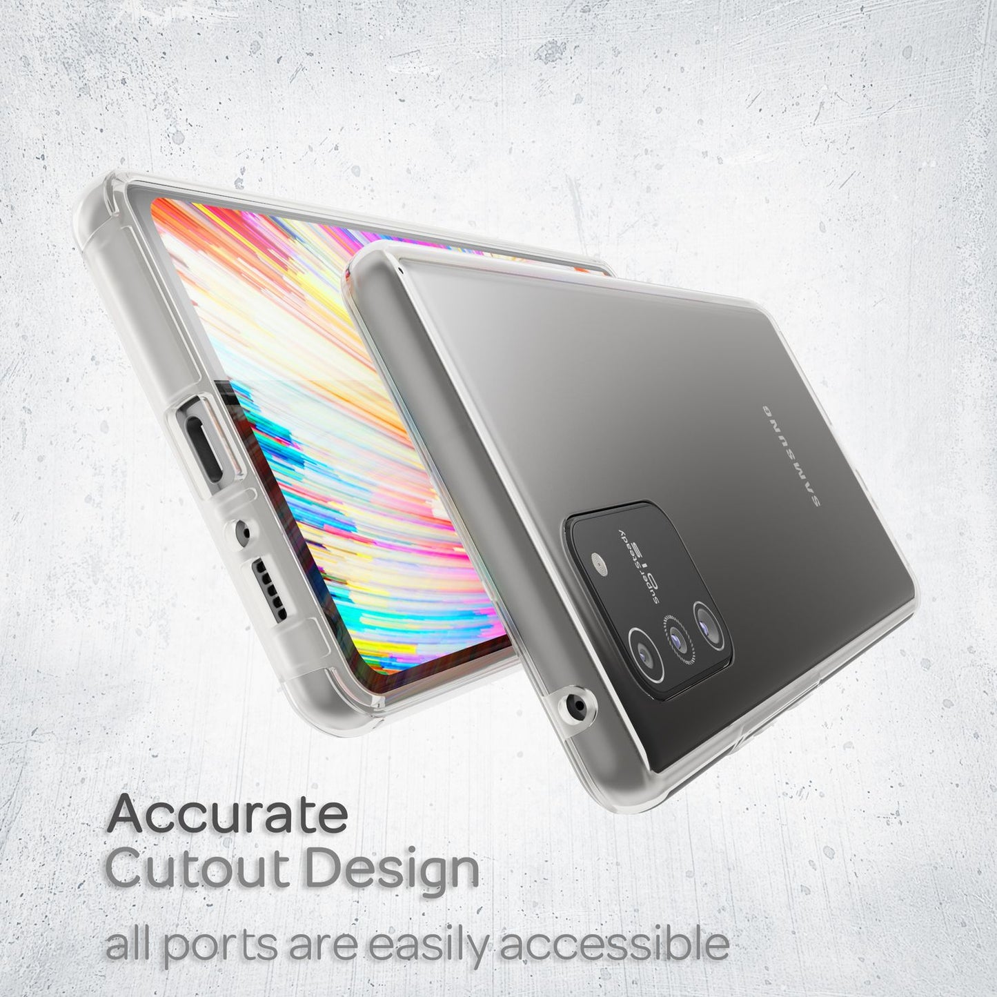 NALIA 360 Degree Phone Case Compatible with Samsung Galaxy S10 Lite, Full Cover