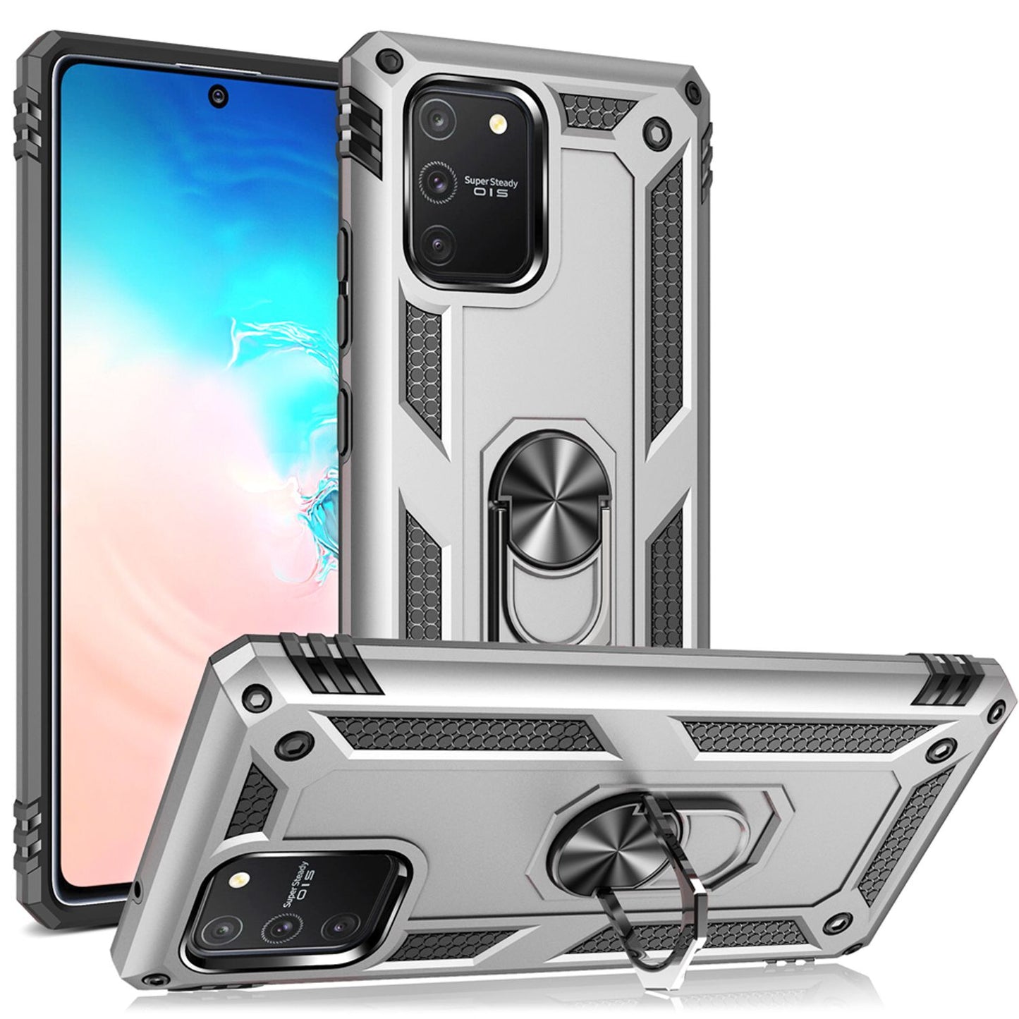 NALIA Ring Hülle für Samsung Galaxy S10 Lite, Handy Schutz Tasche Cover TPU Case
