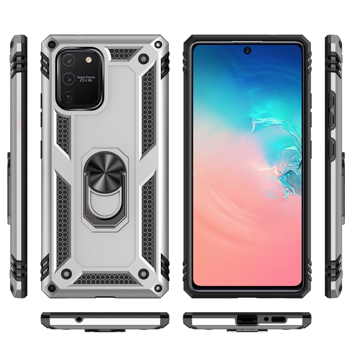 NALIA Ring Hülle für Samsung Galaxy S10 Lite, Handy Schutz Tasche Cover TPU Case