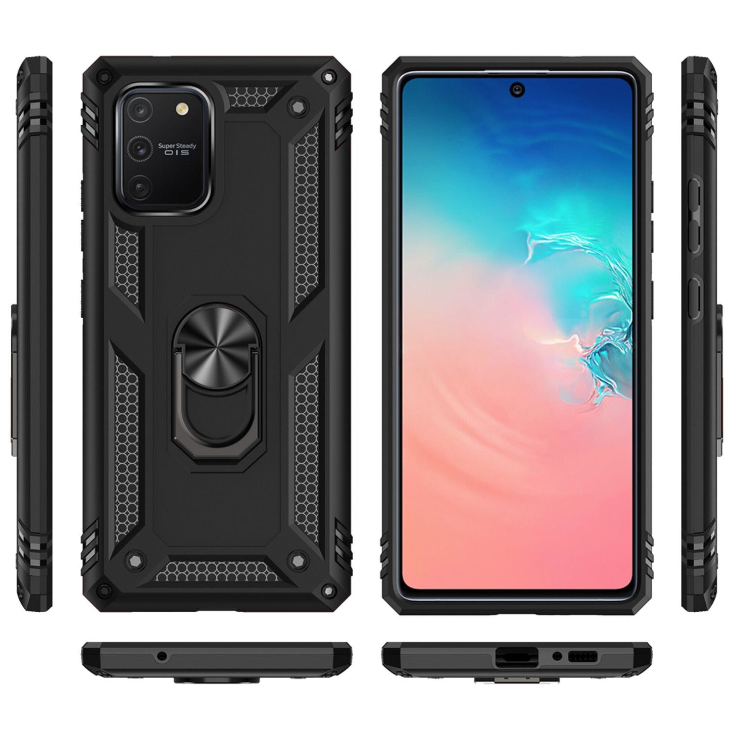 NALIA Ring Hülle für Samsung Galaxy S10 Lite, Handy Schutz Tasche Cover TPU Case