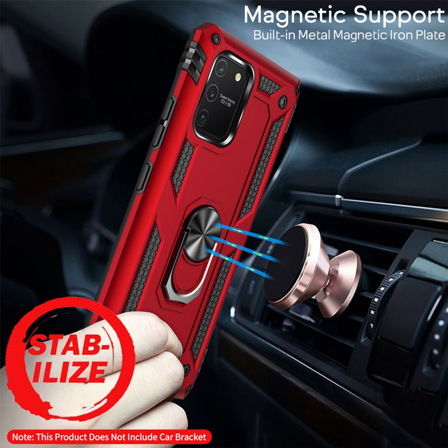 NALIA Ring Hülle für Samsung Galaxy S10 Lite, Handy Schutz Tasche Cover TPU Case