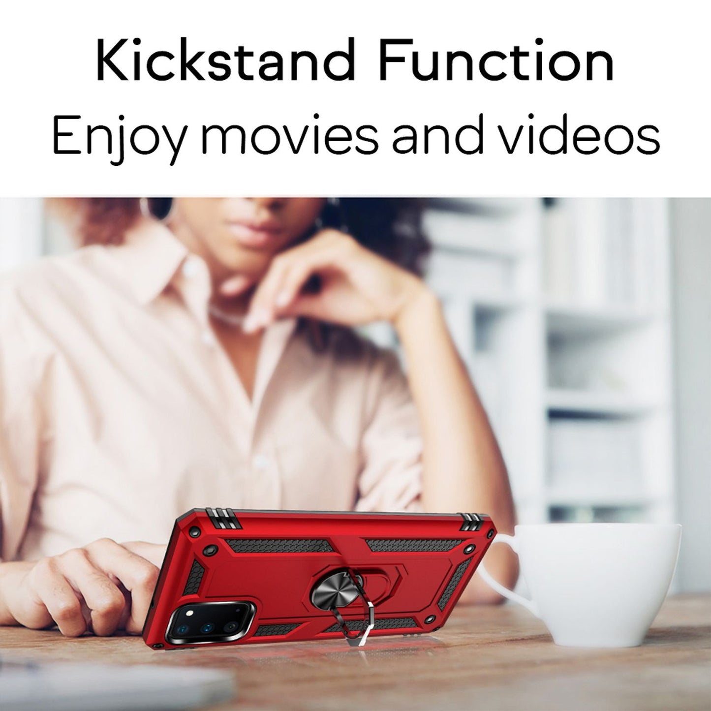 NALIA Ring Case for Samsung Galaxy S20, Mobile Phone Protective Case Cover Bumper