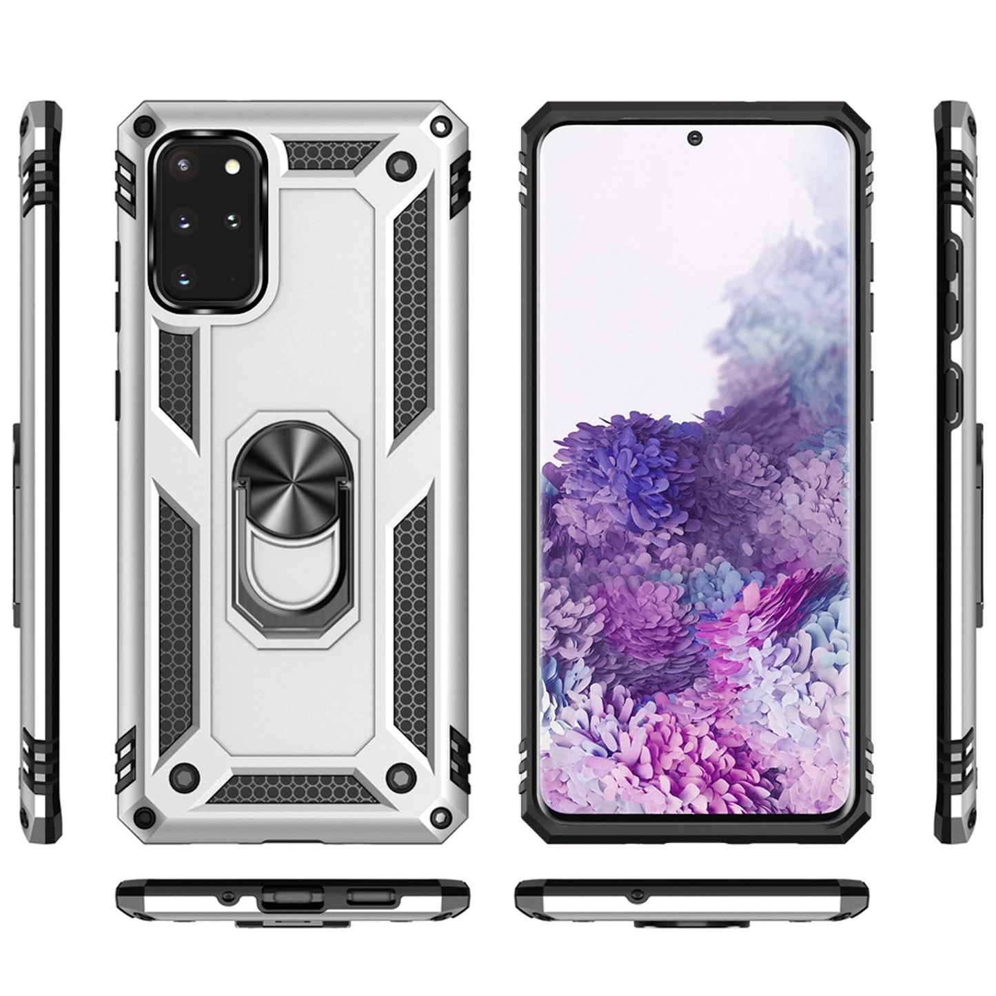 NALIA Ring Case for Samsung Galaxy S20 Plus, Protective Phone Case Cover TPU Case