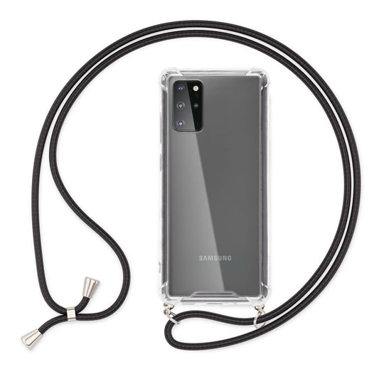 NALIA símahulstur með keðju fyrir Samsung Galaxy S20 Plus, mjúkt snúruhulstur