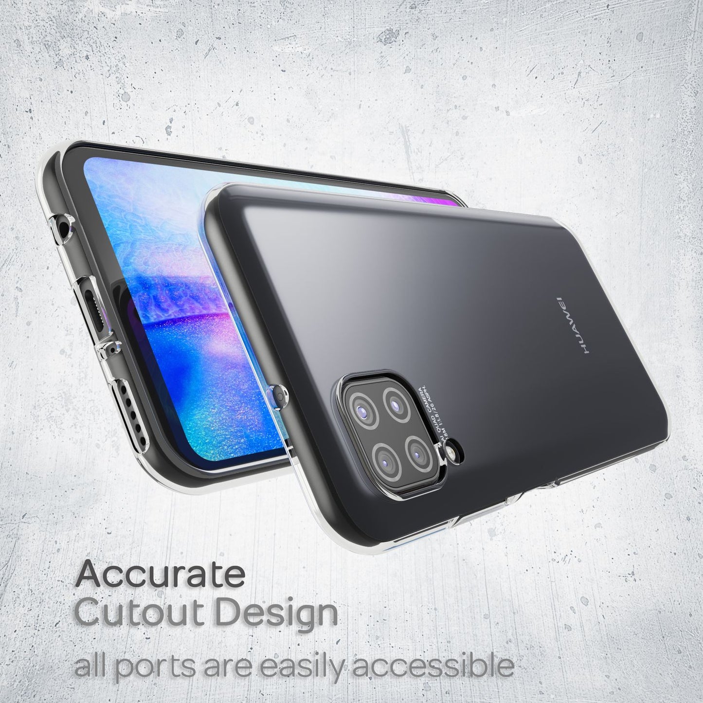 NALIA Phone Case for Huawei P40 Lite, Slim Case Protective Cover Bag Bumper Case