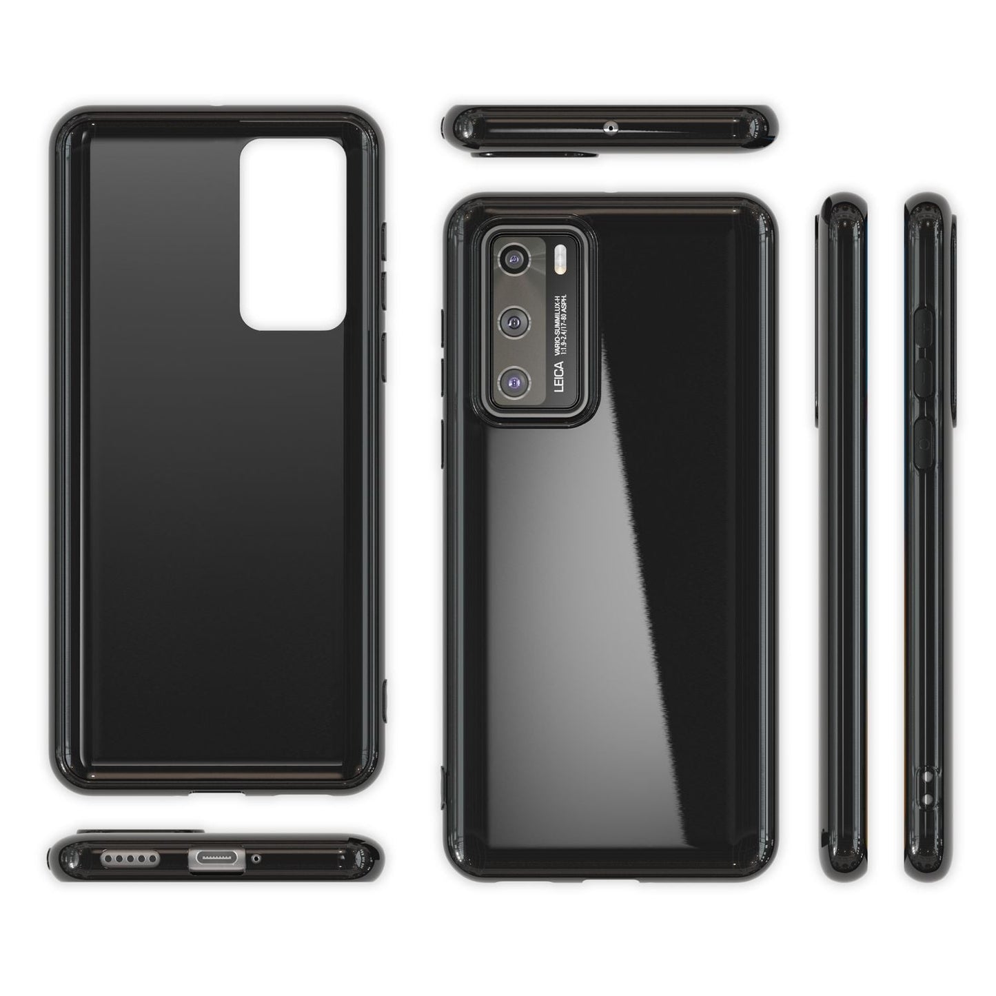 NALIA símahulstur fyrir Huawei P40, þunnt sílikonhlífðarhulstur úr TPU