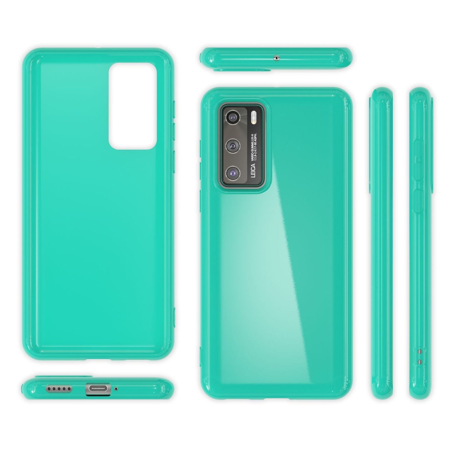 NALIA símahulstur fyrir Huawei P40, þunnt sílikonhlífðarhulstur úr TPU