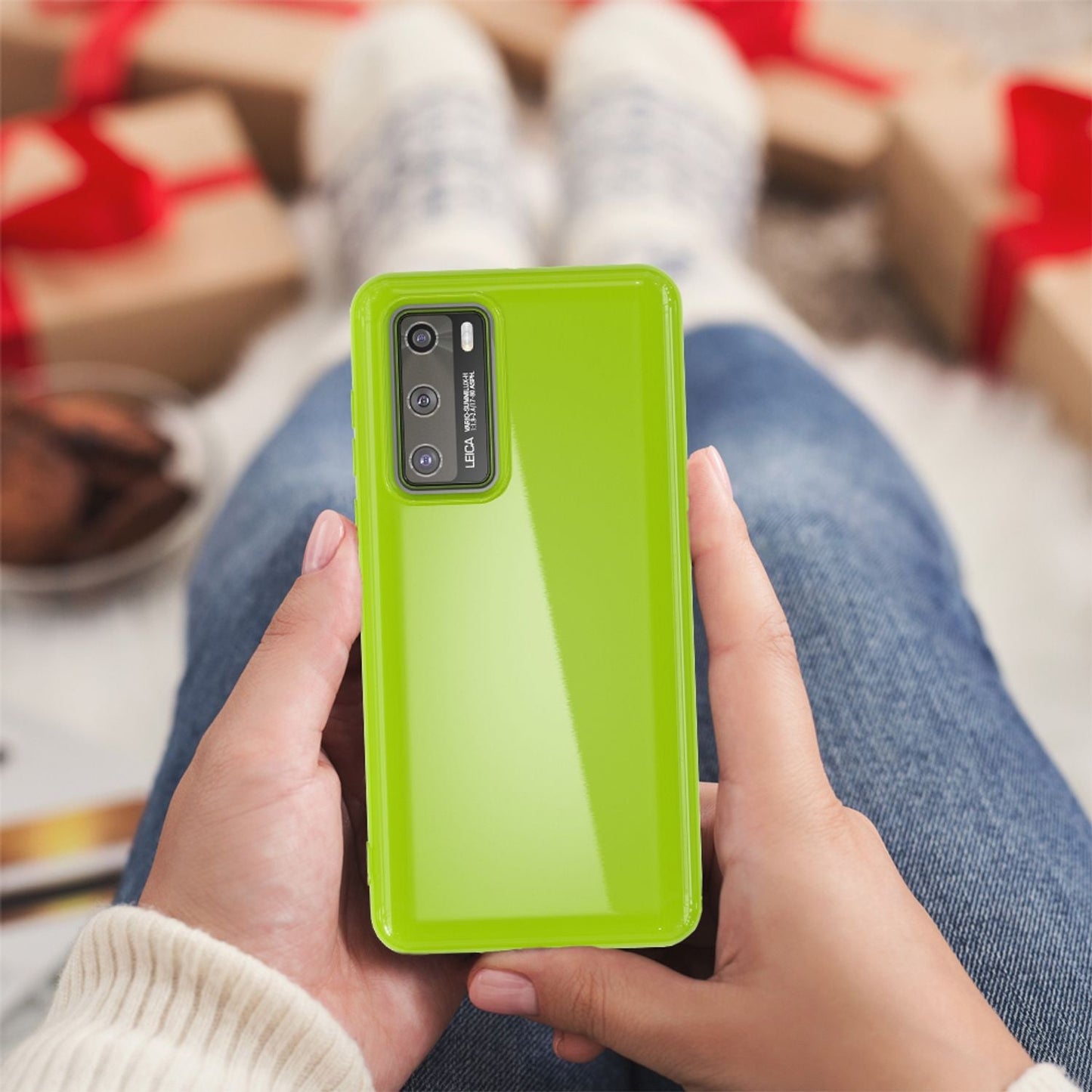 NALIA símahulstur fyrir Huawei P40, þunnt sílikonhlífðarhulstur úr TPU