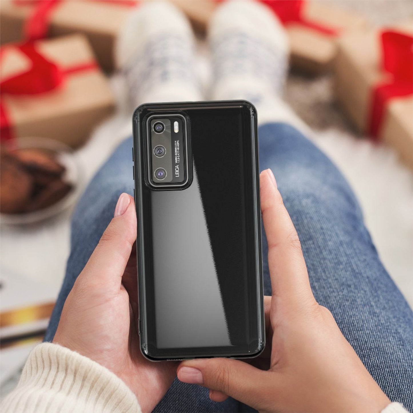 NALIA símahulstur fyrir Huawei P40, þunnt sílikonhlífðarhulstur úr TPU