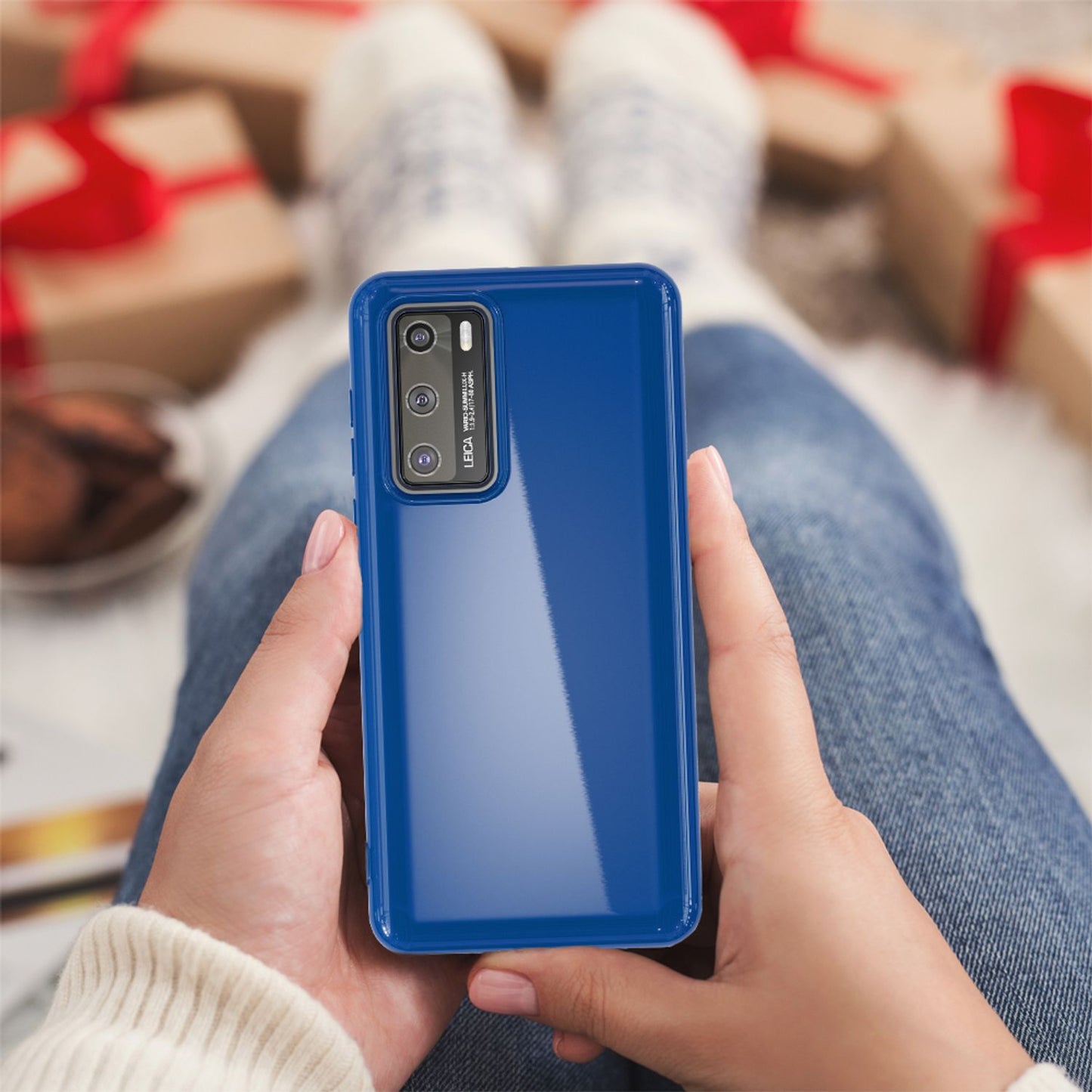 NALIA símahulstur fyrir Huawei P40, þunnt sílikonhlífðarhulstur úr TPU