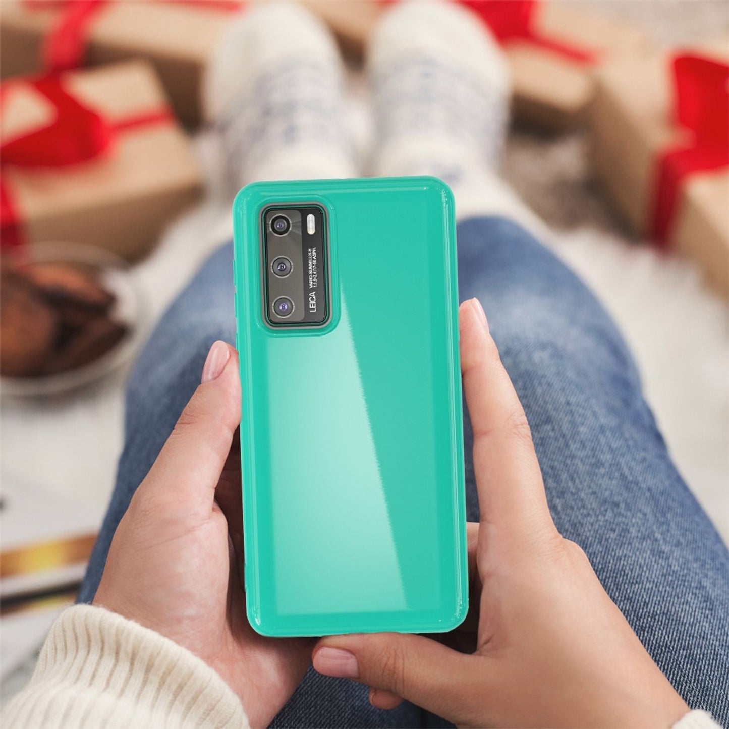 NALIA símahulstur fyrir Huawei P40, þunnt sílikonhlífðarhulstur úr TPU