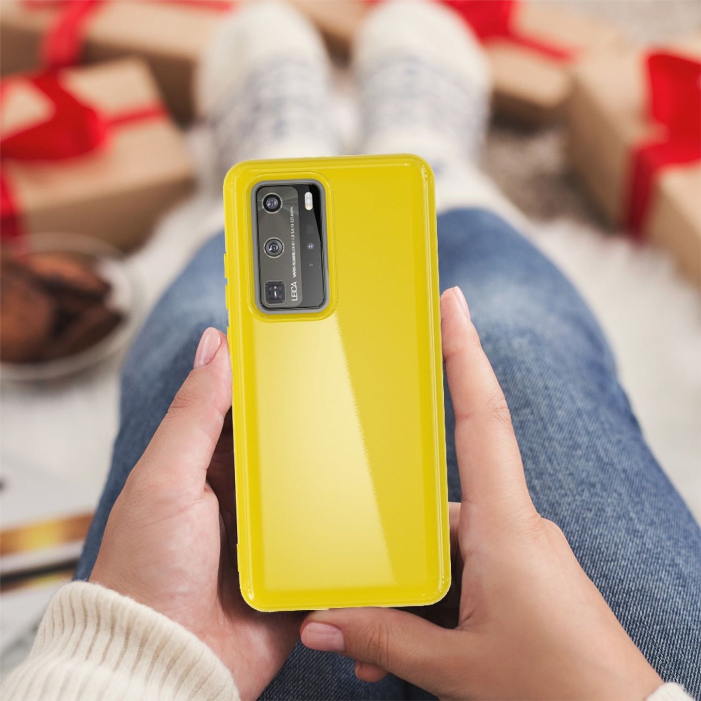 NALIA Phone Case for Huawei P40 Pro, Slim Silicone Protective Case Bumper Cover