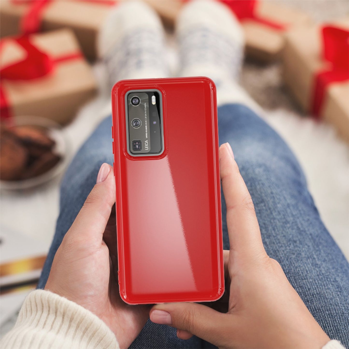 NALIA Phone Case for Huawei P40 Pro, Slim Silicone Protective Case Bumper Cover