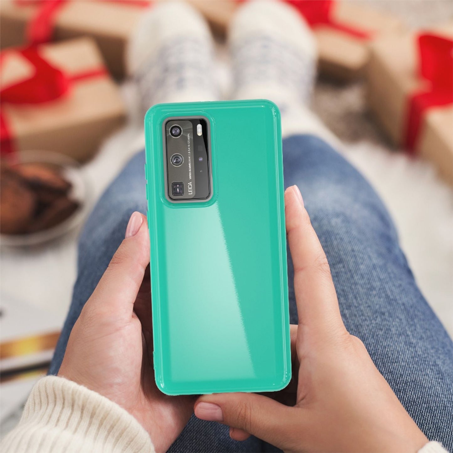 NALIA Phone Case for Huawei P40 Pro, Slim Silicone Protective Case Bumper Cover