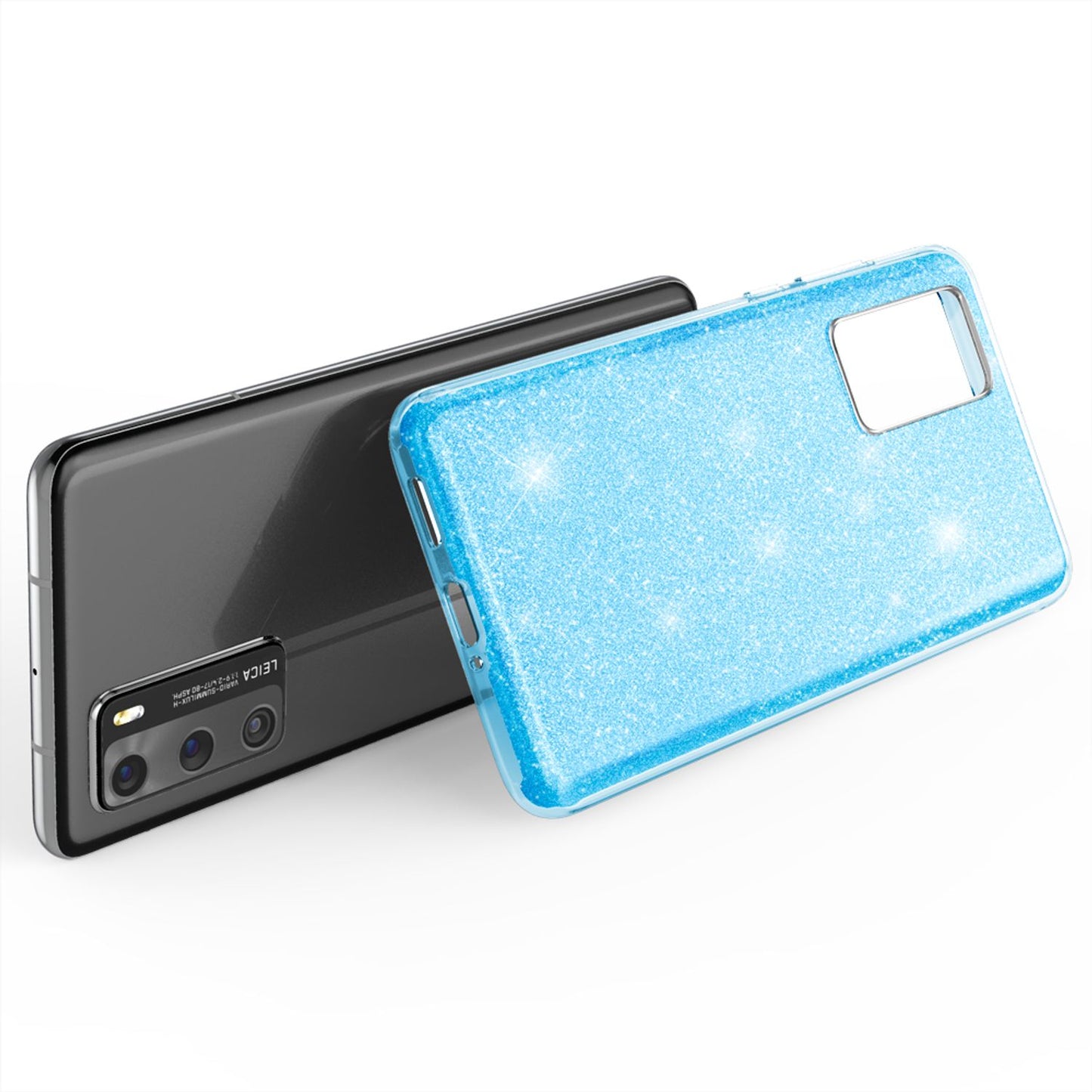 NALIA Glitter Phone Case for Huawei P40, Glitter Phone Case Bling Cover Protective Bag