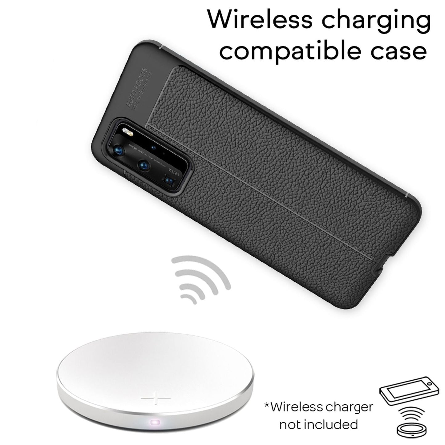 NALIA Phone Case for Huawei P40 Pro, Leather Look, Stylish Phone Case