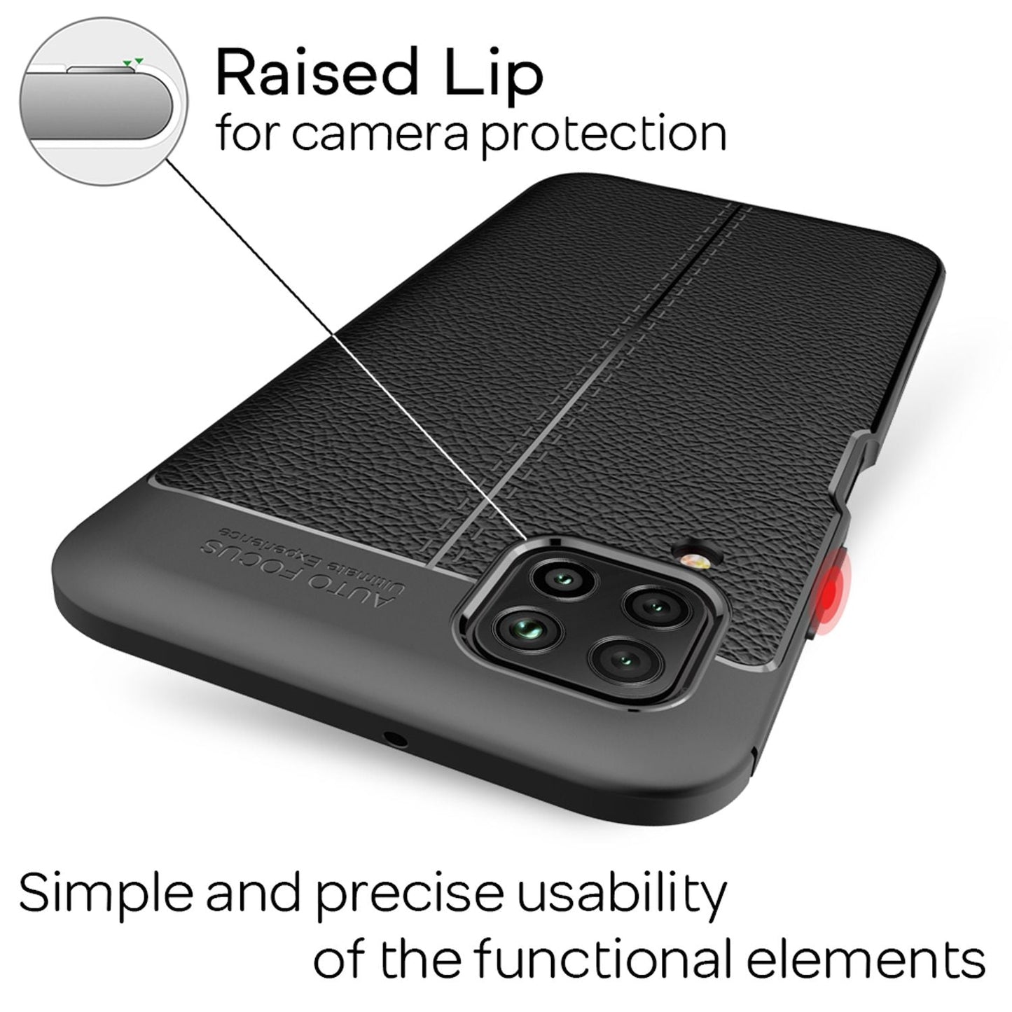 NALIA Phone Case for Huawei P40 Lite, Leather Look, Stylish Phone Case