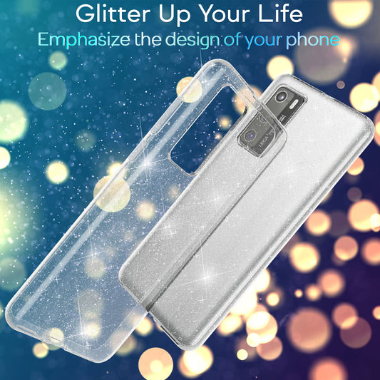 NALIA Glitzer Handyhülle für Huawei P40 Hülle, Bling Silikon Handyhülle Strass Cover