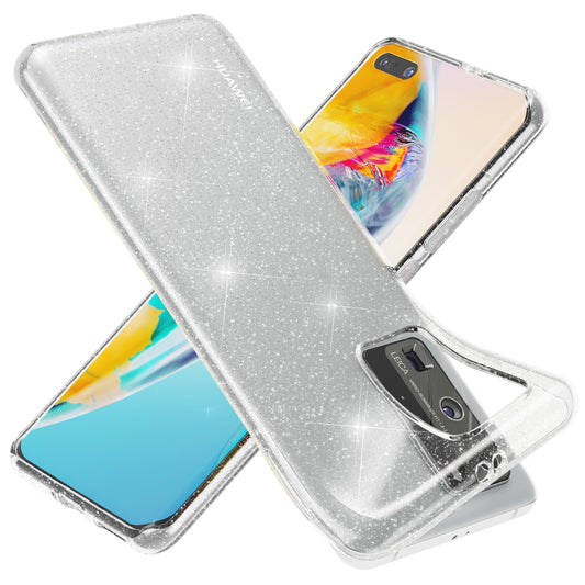 NALIA Glitter Phone Case for Huawei P40 Pro, Bling Silicone Phone Case Cover