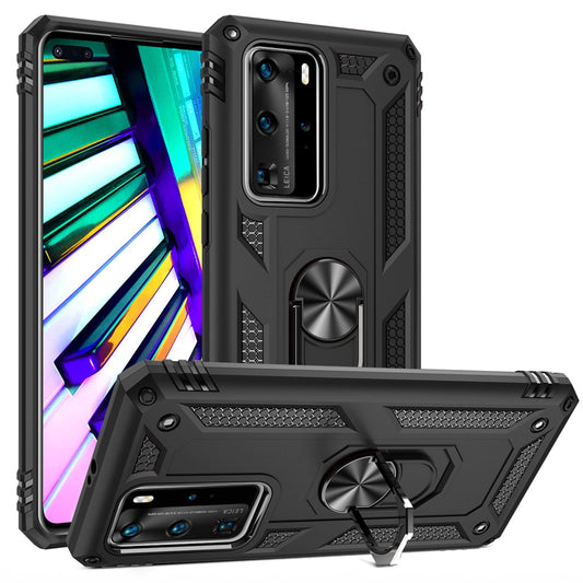 NALIA Ring Hülle für Huawei P40 Pro, Handy Schutz Tasche Cover Case Bumper Etui