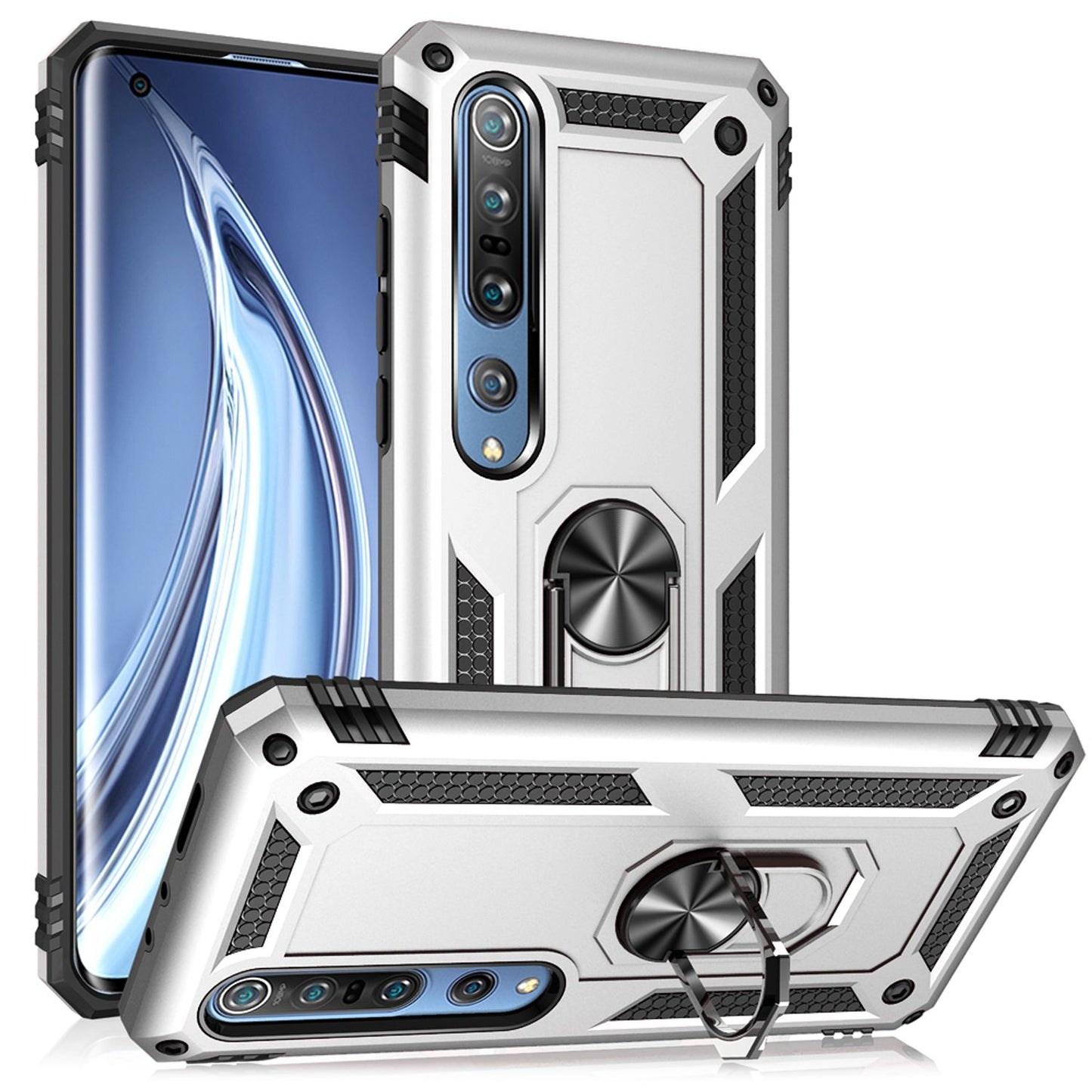 NALIA 360° Ring Phone Case for Xiaomi Mi 10 / Mi 10 Pro, Protective Phone Case Cover