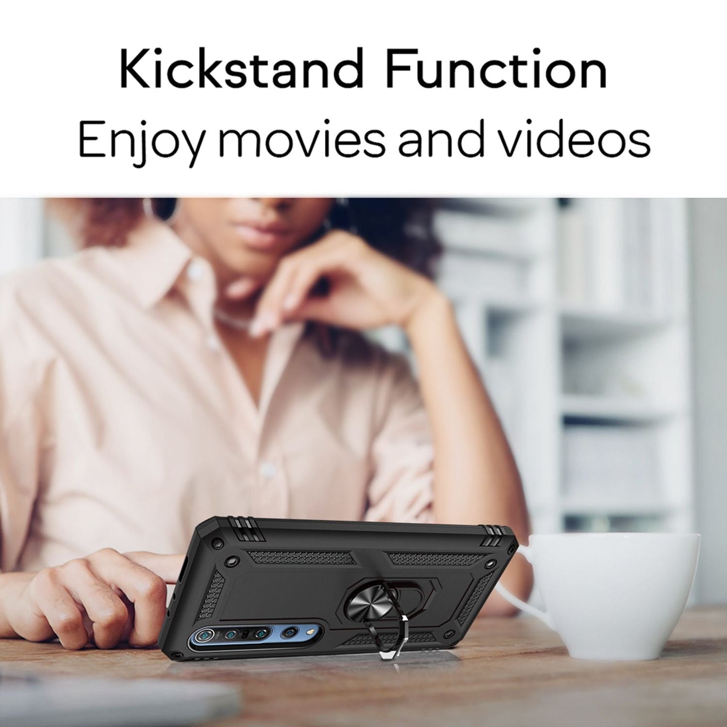 NALIA 360° Ring Phone Case for Xiaomi Mi 10 / Mi 10 Pro, Protective Phone Case Cover