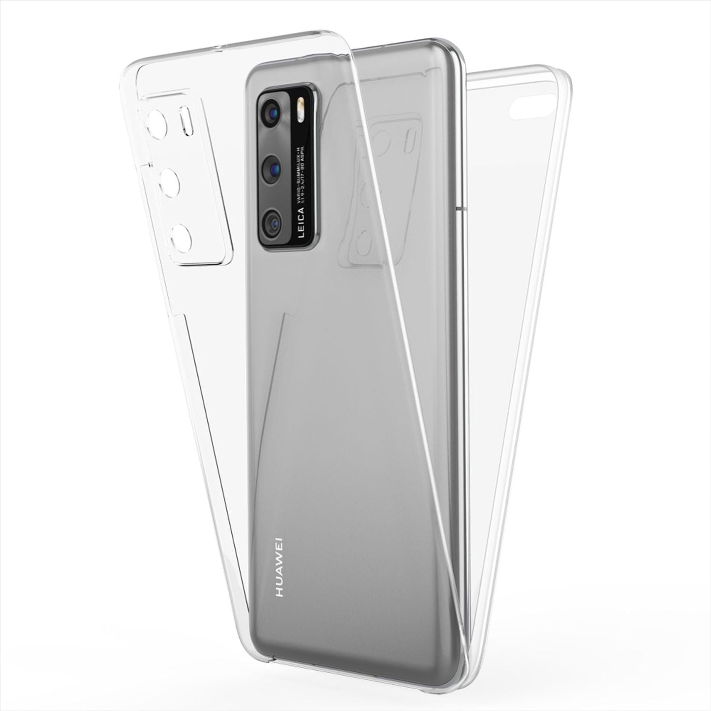 NALIA 360° Phone Case for Huawei P40, Full Cover Protective Case Bumper