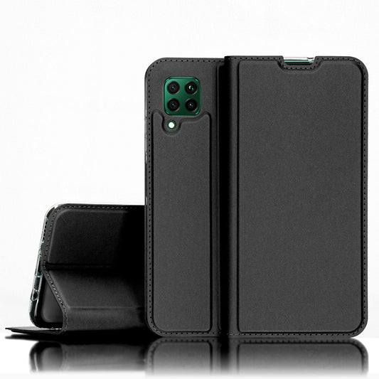 NALIA Flip Case for Huawei P40 lite, Faux Leather Cover Bumper Case