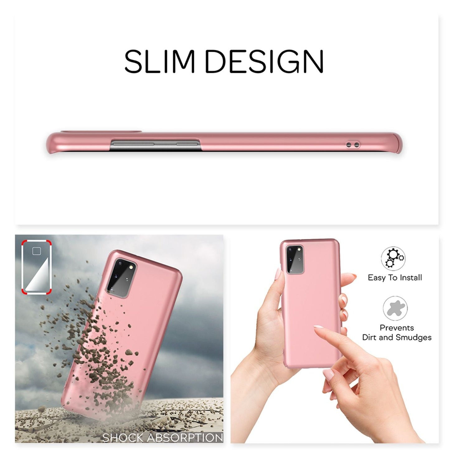 NALIA Hard Case für Samsung Galaxy S20 Plus, Dünne Handy Hülle Cover Bumper Etui
