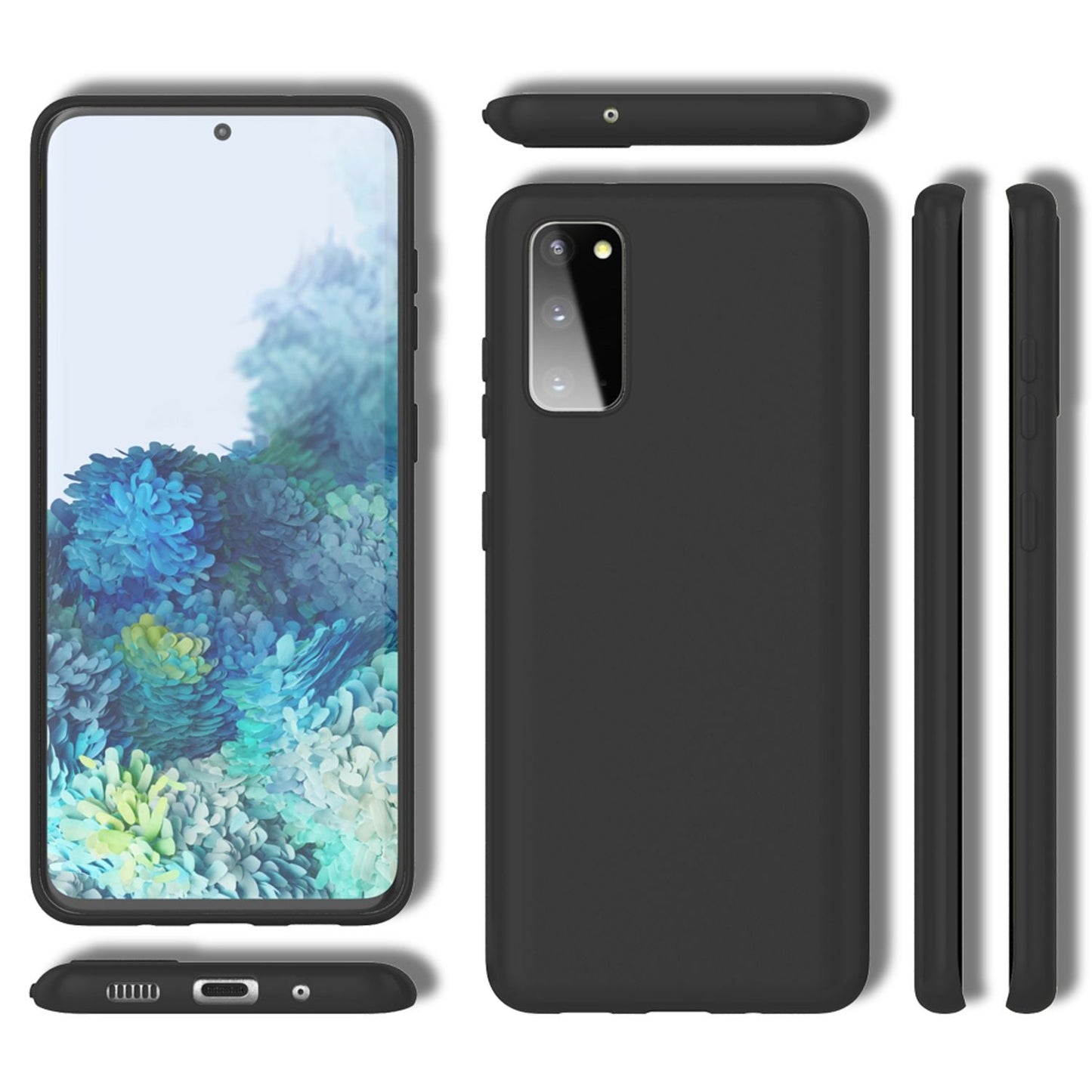 NALIA Neon símahulstur fyrir Samsung Galaxy S20, sílikonhulstur með stuðara