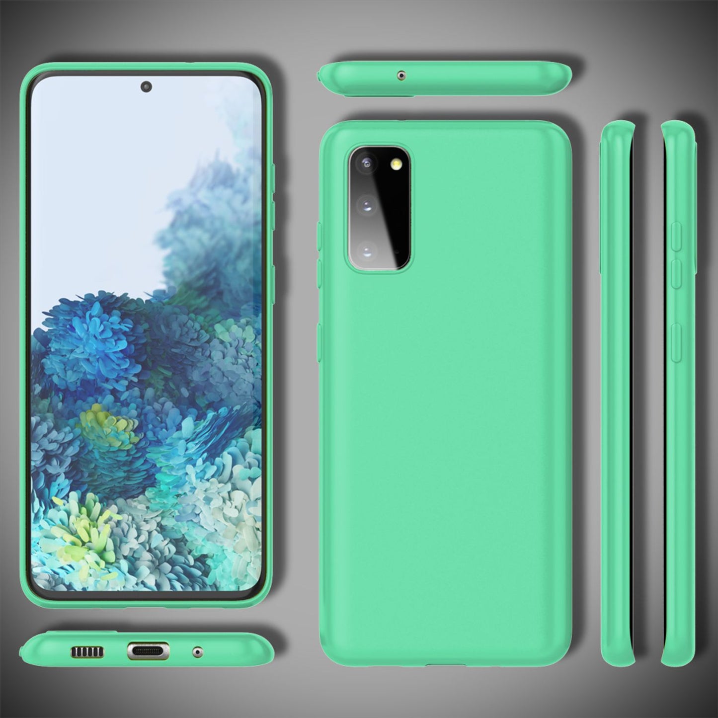 NALIA Neon símahulstur fyrir Samsung Galaxy S20, sílikonhulstur með stuðara