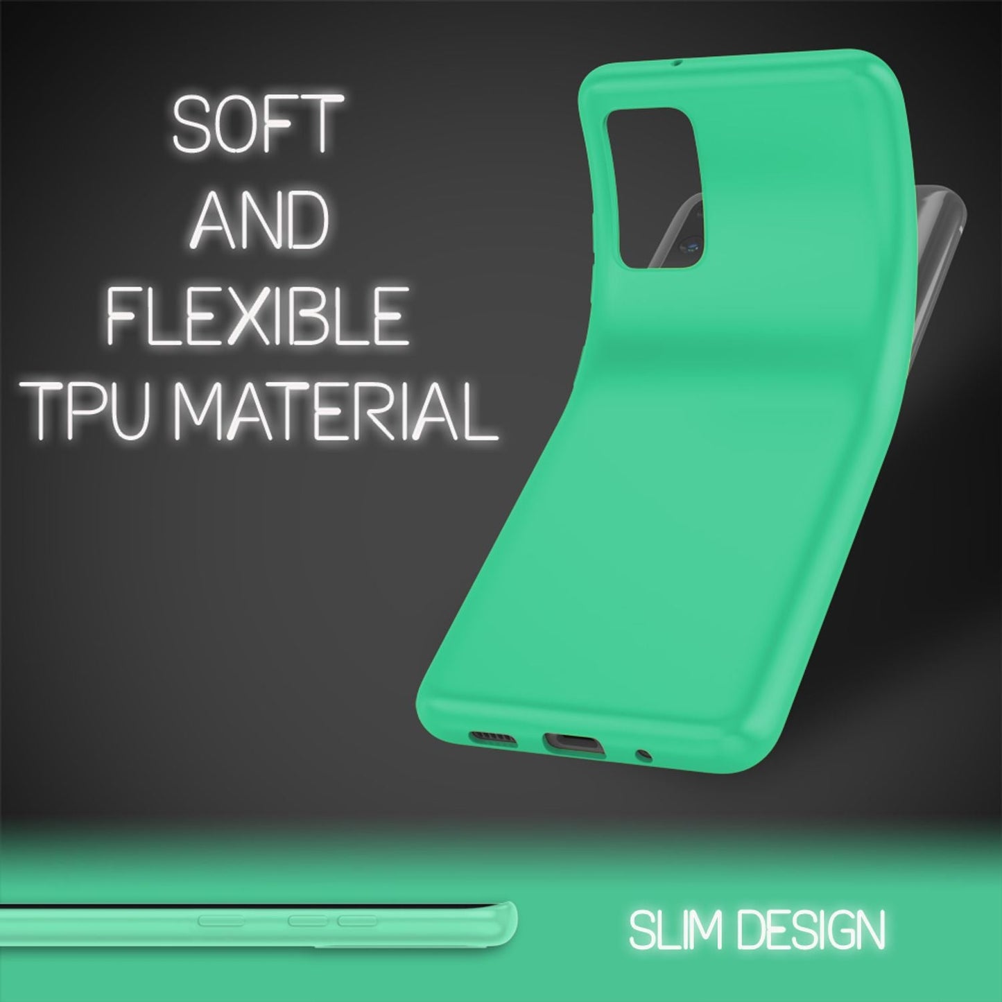 NALIA Neon símahulstur fyrir Samsung Galaxy S20 Plus, sílikonhulstur fyrir síma