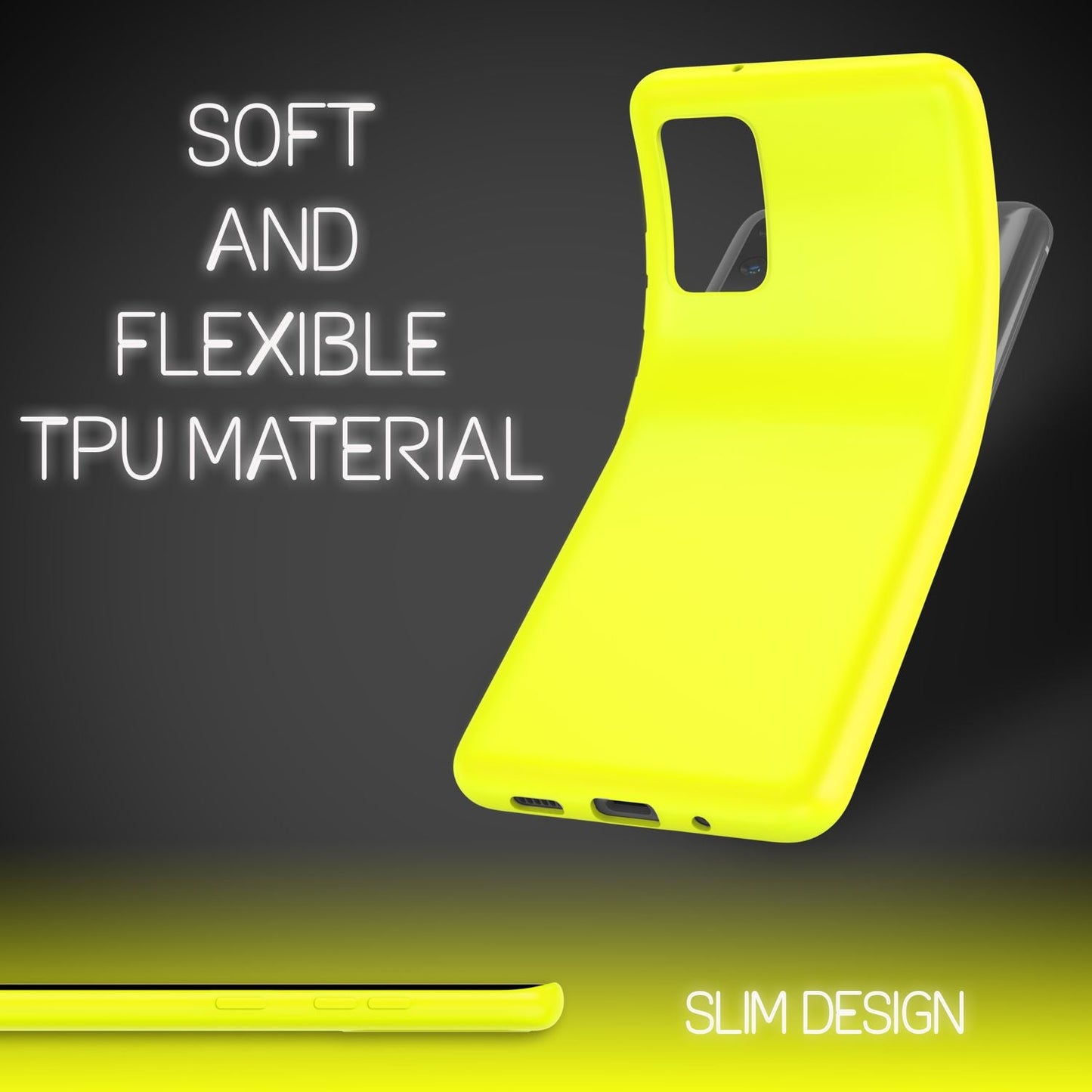 NALIA Neon símahulstur fyrir Samsung Galaxy S20 Plus, sílikonhulstur fyrir síma