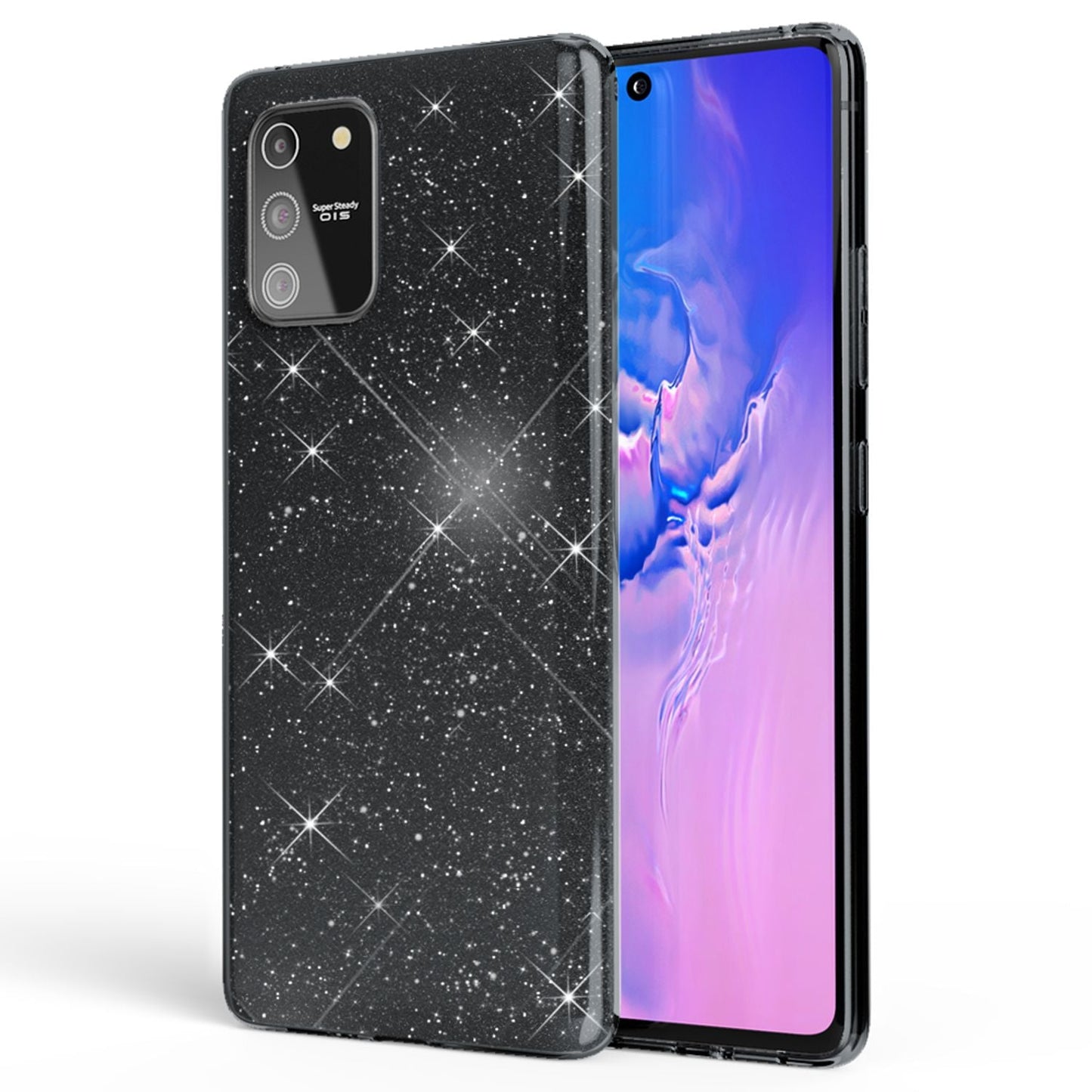 NALIA Glitrandi símahulstur fyrir Samsung Galaxy S10 Lite, Glitrandi sílikonhulstur