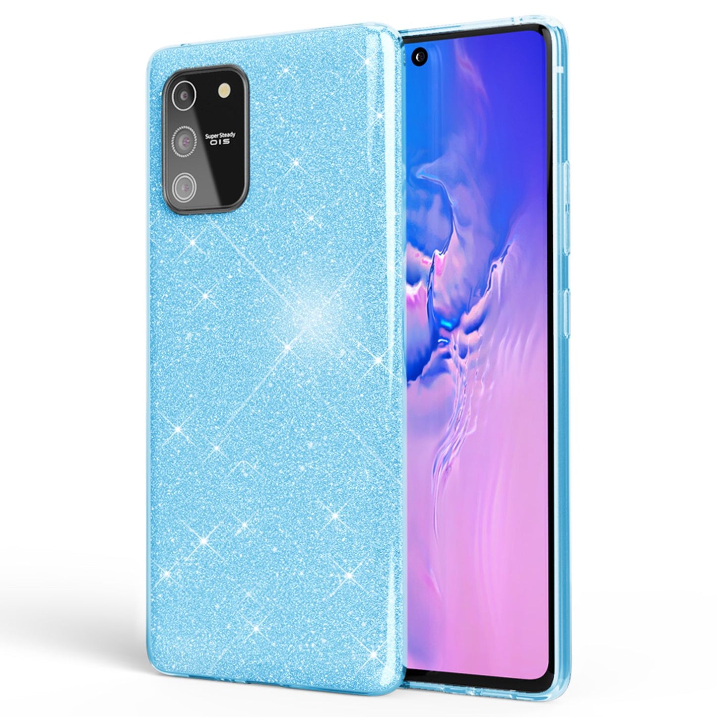 NALIA Glitrandi símahulstur fyrir Samsung Galaxy S10 Lite, Glitrandi sílikonhulstur
