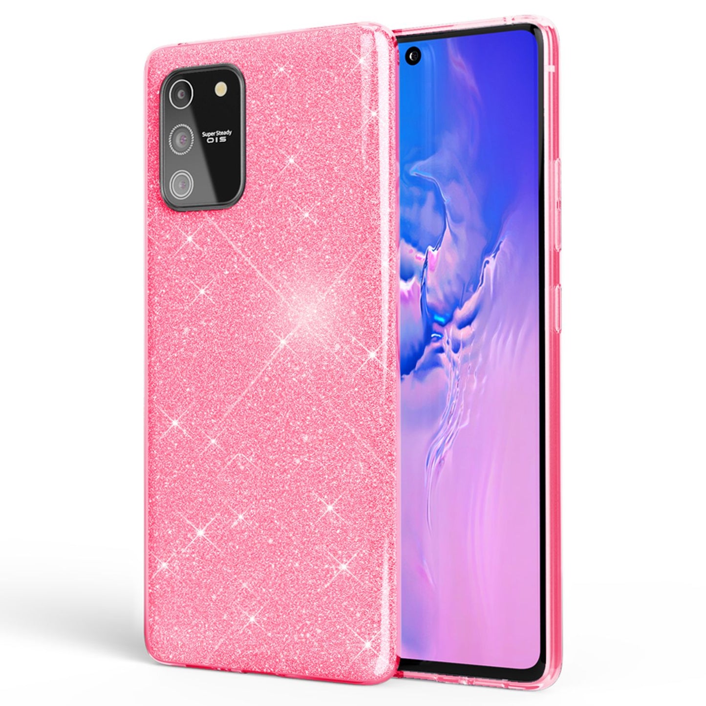 NALIA Glitrandi símahulstur fyrir Samsung Galaxy S10 Lite, Glitrandi sílikonhulstur