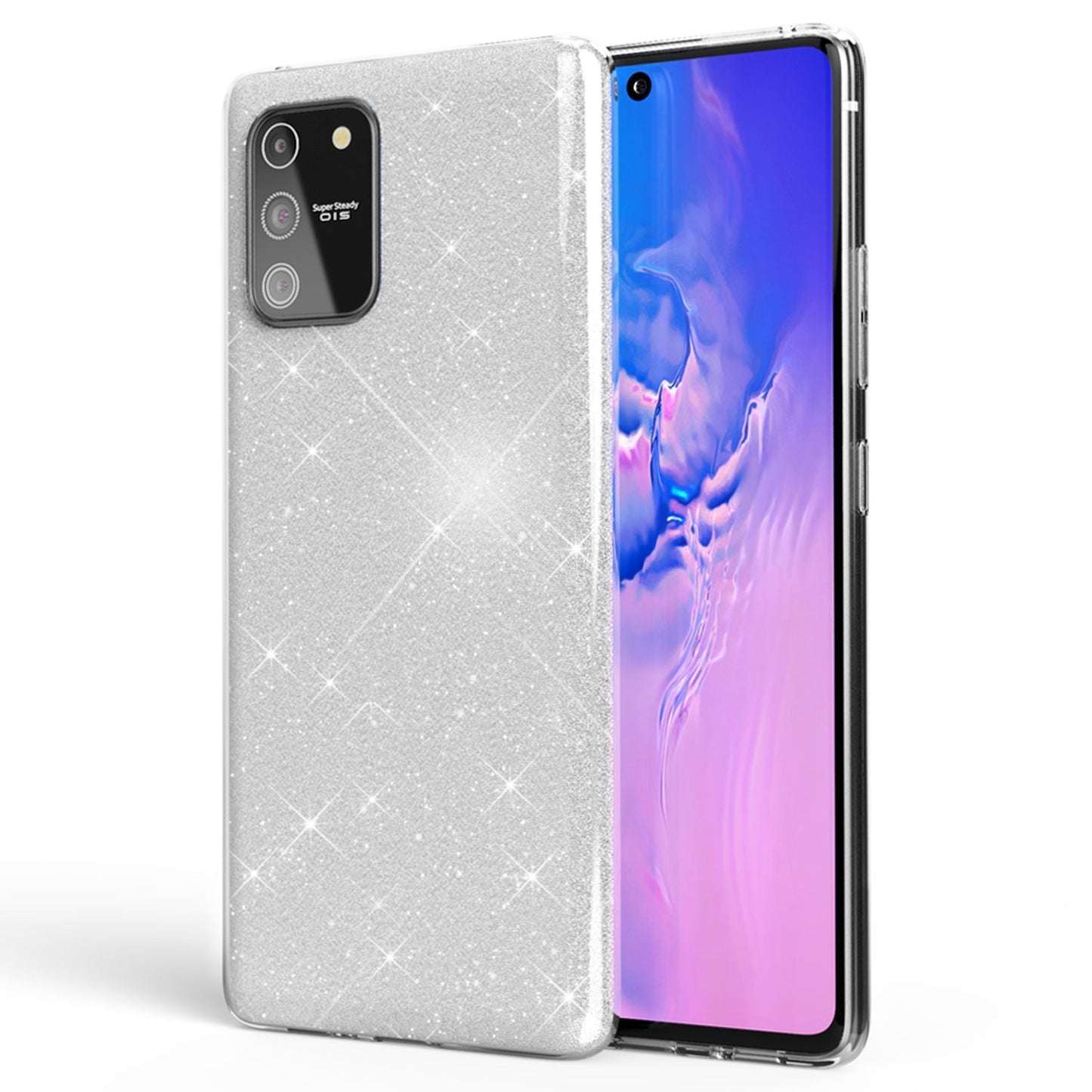 NALIA Glitrandi símahulstur fyrir Samsung Galaxy S10 Lite, Glitrandi sílikonhulstur